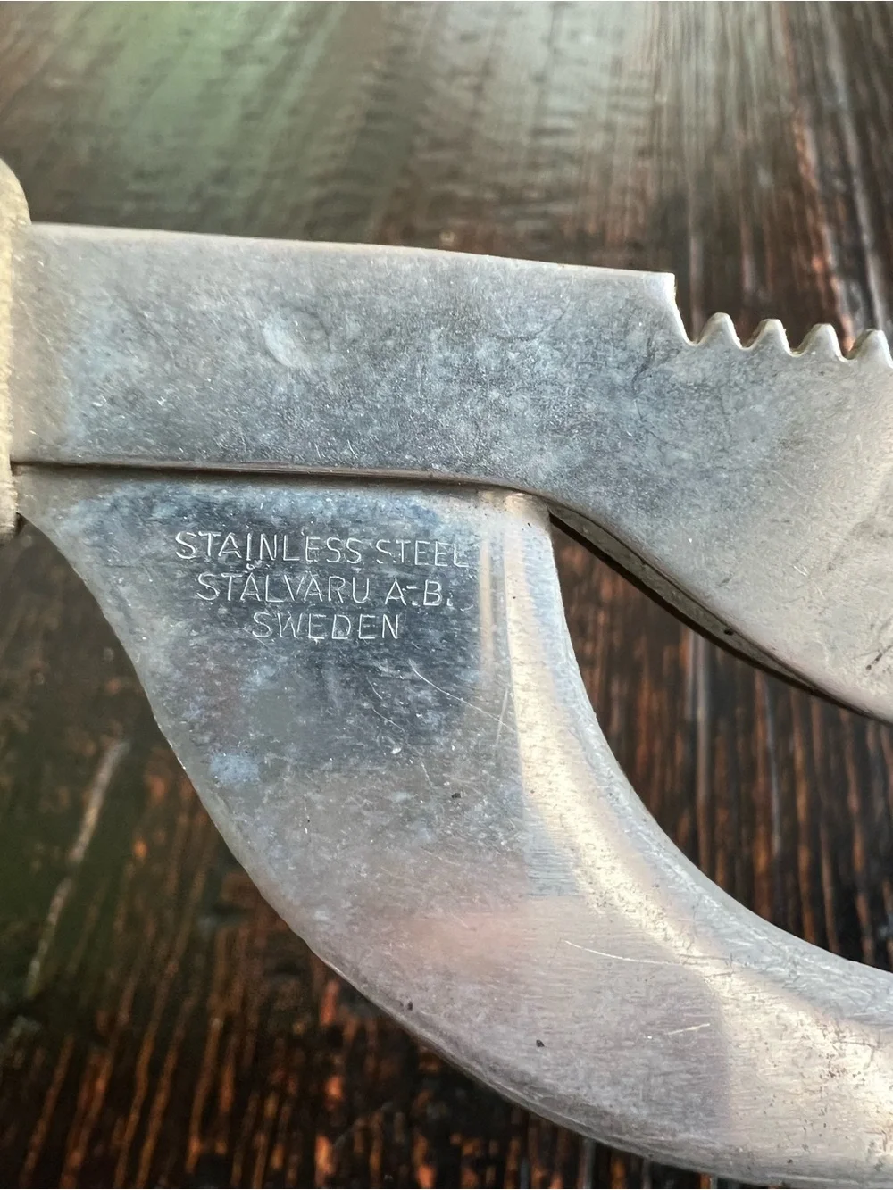 VINTAGE STALVARU A.B. SWEDEN STAINLESS STEEL FISH Cleaning Scaler